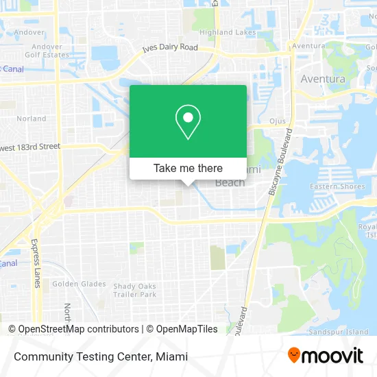 Community Testing Center map