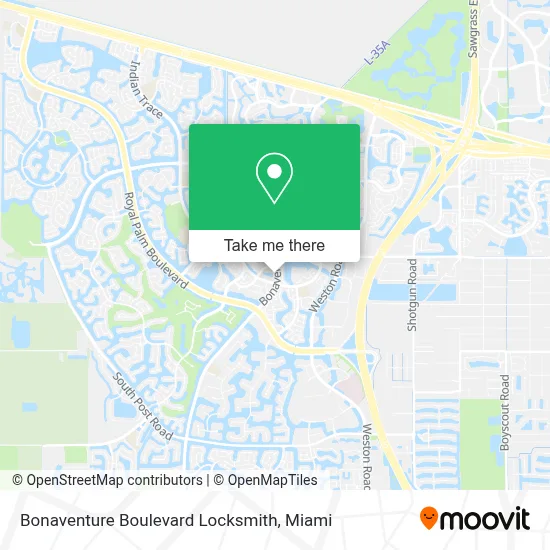 Bonaventure Boulevard Locksmith map