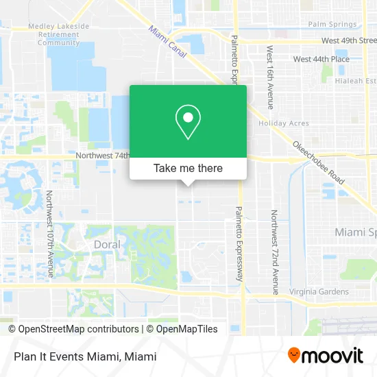 Plan It Events Miami map