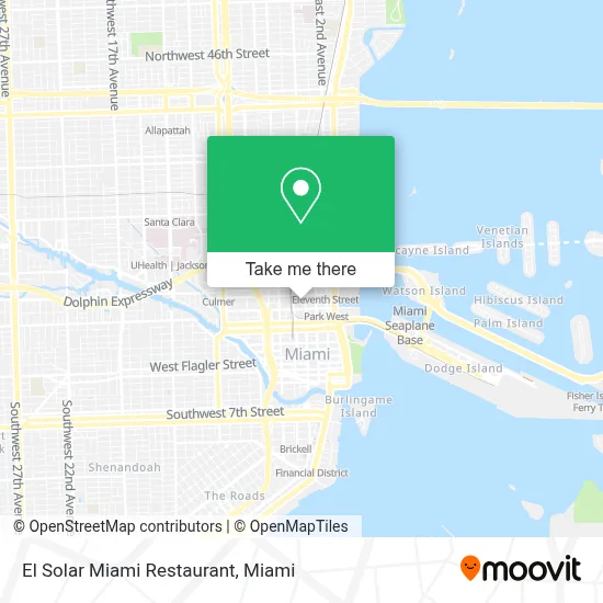 El Solar Miami Restaurant map
