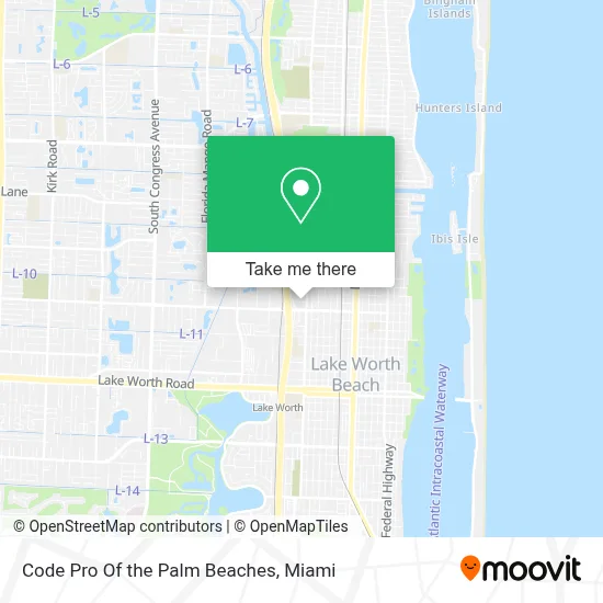 Code Pro Of the Palm Beaches map