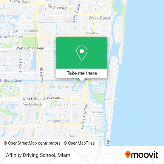 Affinity Driving School map