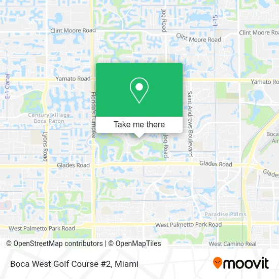 Boca West Golf Course #2 map