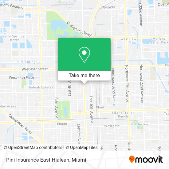 Pini Insurance East Hialeah map