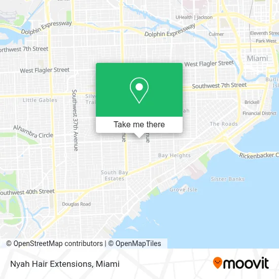 Nyah Hair Extensions map