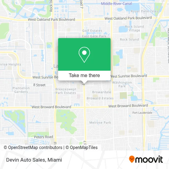 Devin Auto Sales map