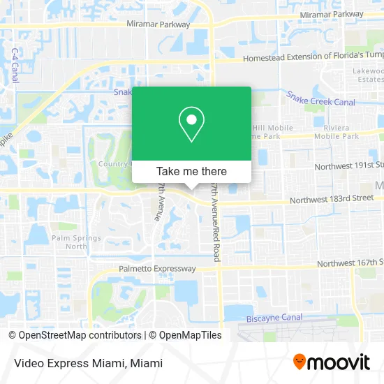 Video Express Miami map