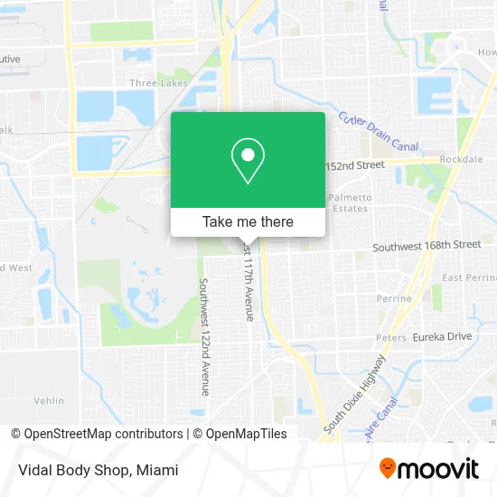 Vidal Body Shop map