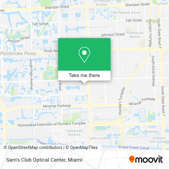 Sam's Club Optical Center map