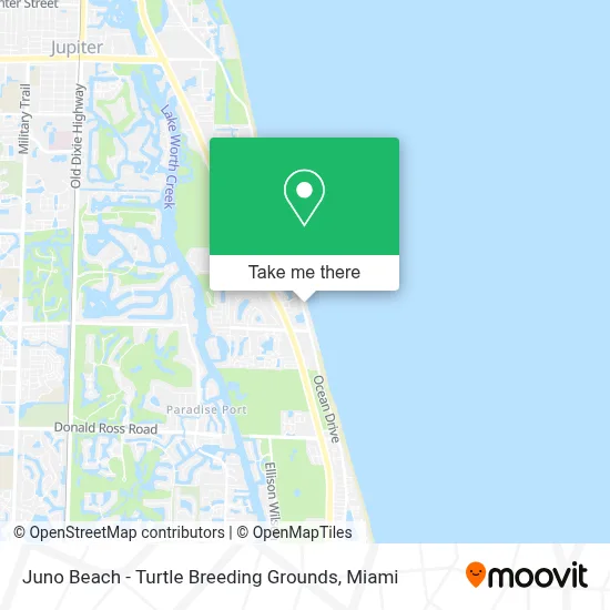 Juno Beach - Turtle Breeding Grounds map
