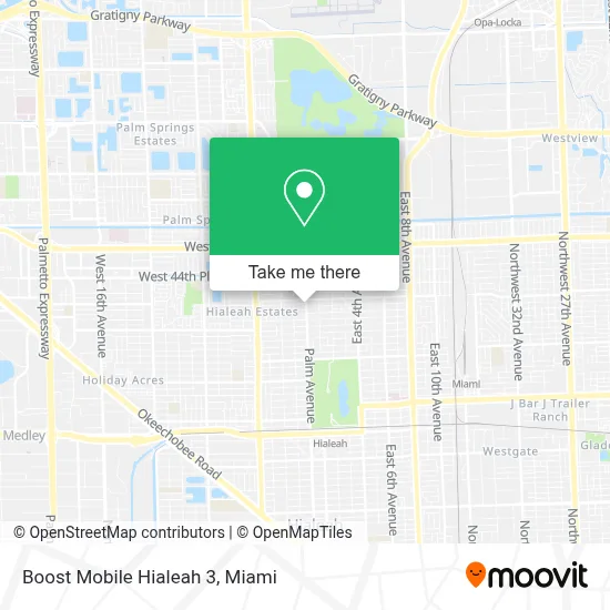 Boost Mobile Hialeah 3 map