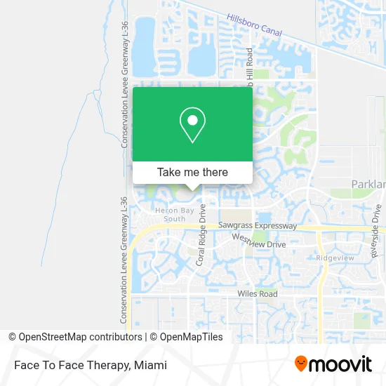 Face To Face Therapy map