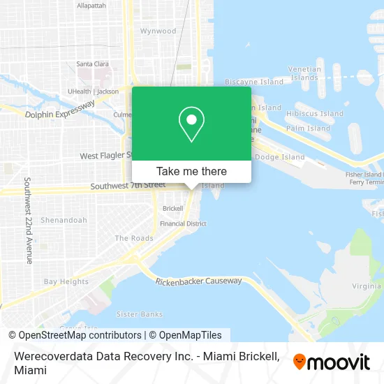 Werecoverdata Data Recovery Inc. - Miami Brickell map