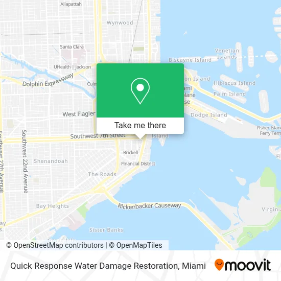 Quick Response Water Damage Restoration map