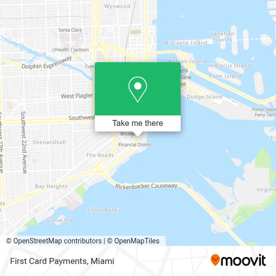 First Card Payments map