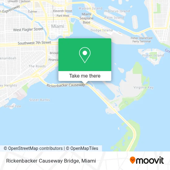Rickenbacker Causeway Bridge map