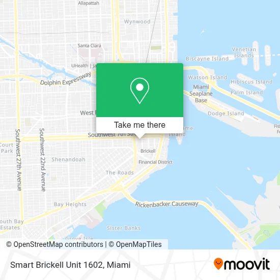 Smart Brickell Unit 1602 map