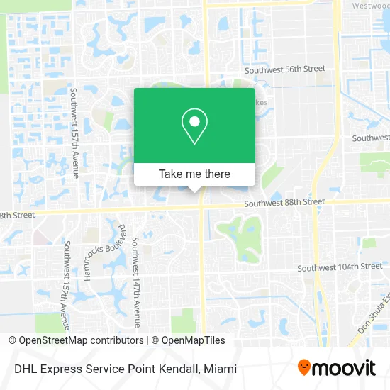 DHL Express Service Point Kendall map