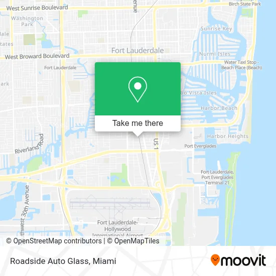 Roadside Auto Glass map