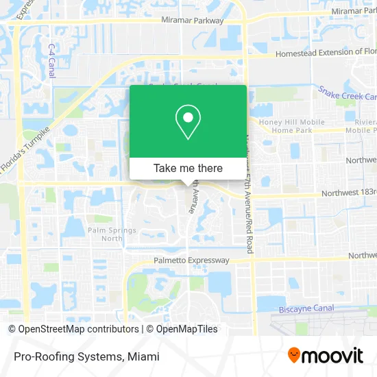 Pro-Roofing Systems map
