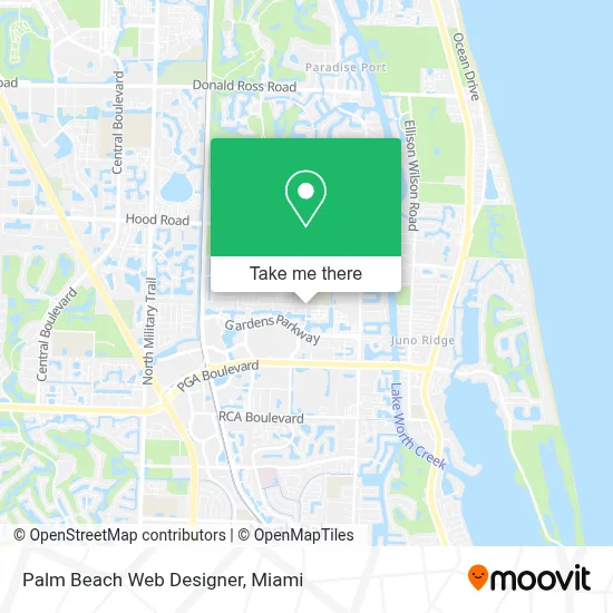 Palm Beach Web Designer map