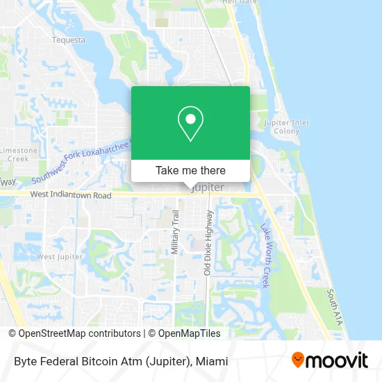 Byte Federal Bitcoin Atm (Jupiter) map