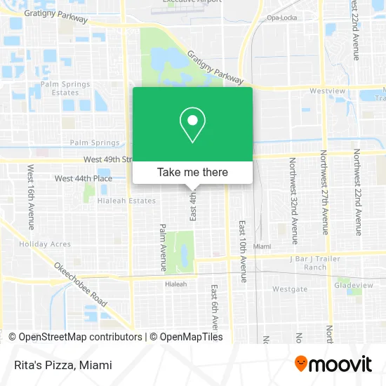 Rita's Pizza map