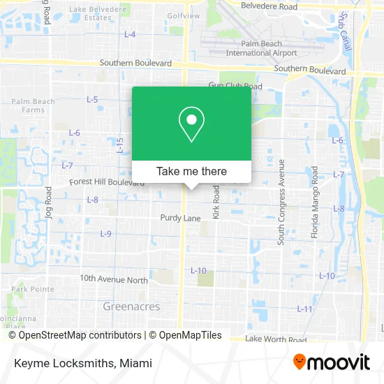 Keyme Locksmiths map