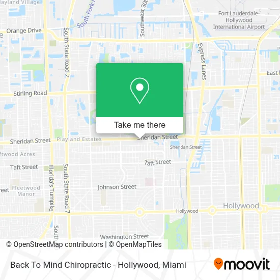 Back To Mind Chiropractic - Hollywood map