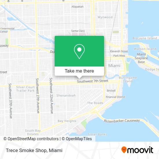 Trece Smoke Shop map
