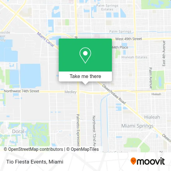 Tio Fiesta Events map