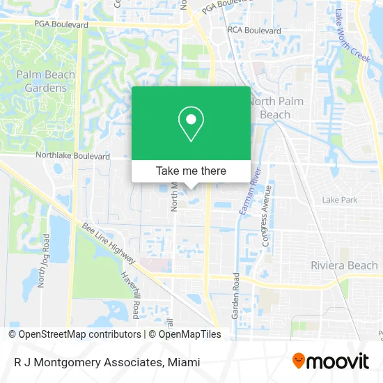 R J Montgomery Associates map