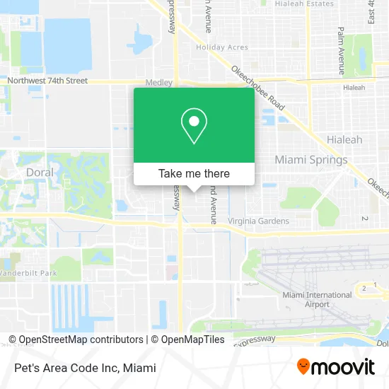 Pet's Area Code Inc map