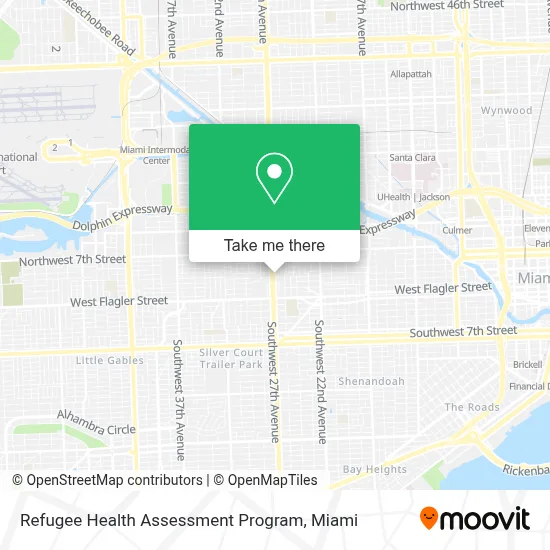 Refugee Health Assessment Program map