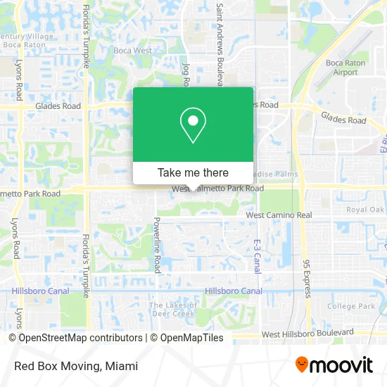 Red Box Moving map