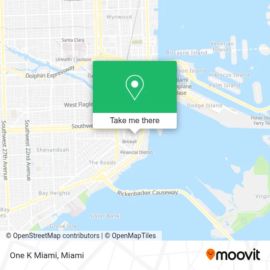 One K Miami map