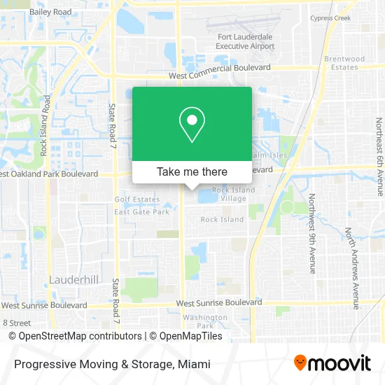 Progressive Moving & Storage map