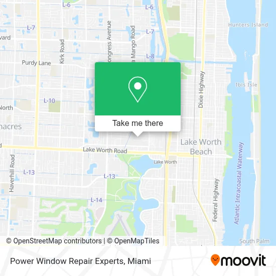 Power Window Repair Experts map