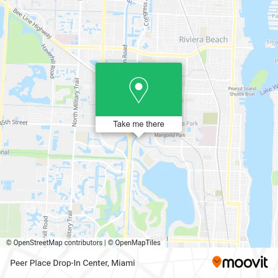 Peer Place Drop-In Center map