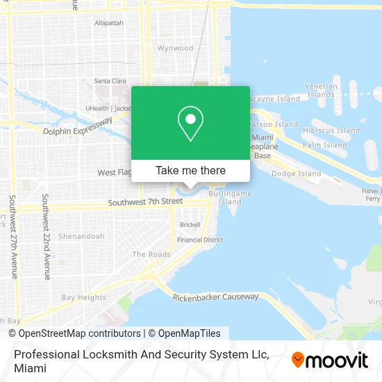 Professional Locksmith And Security System Llc map