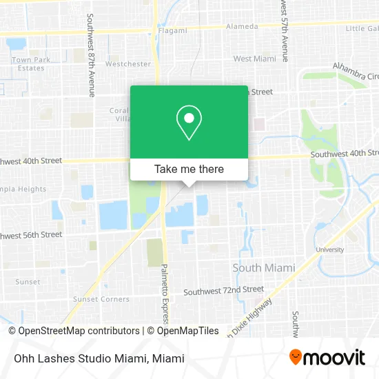 Ohh Lashes Studio Miami map