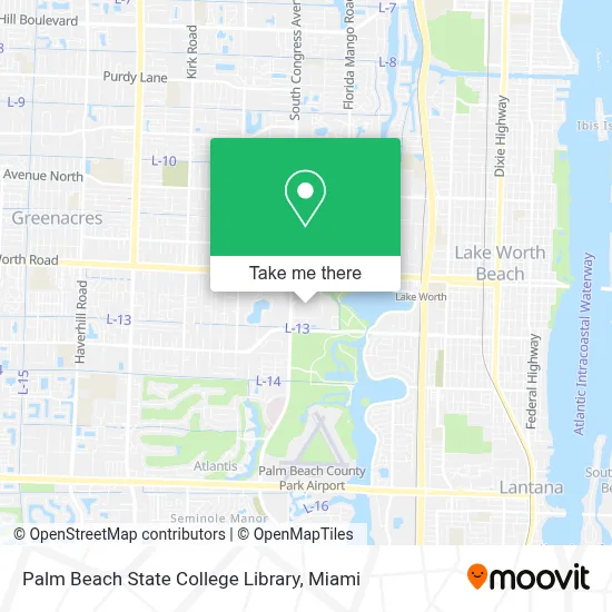 Palm Beach State College Library map