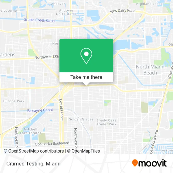 Citimed Testing map