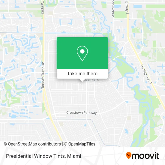 Presidential Window Tints map
