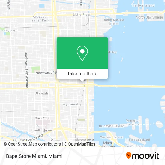 Bape Store Miami map