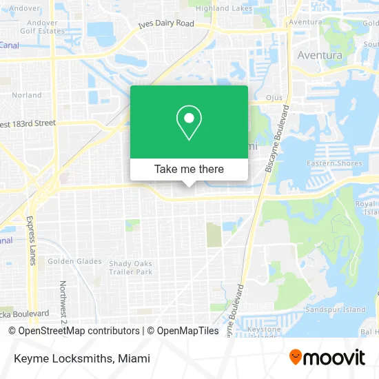 Keyme Locksmiths map