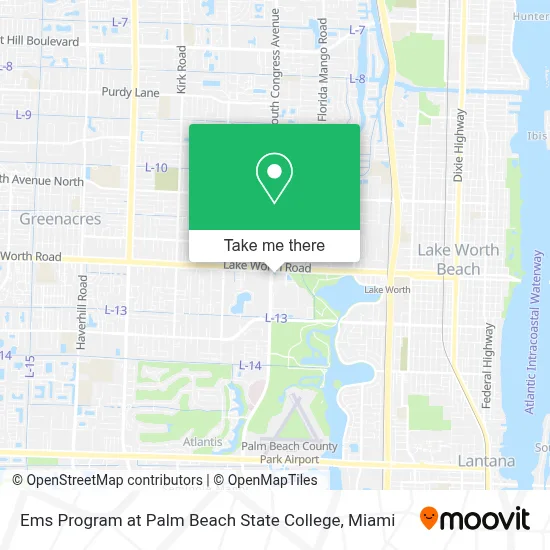 Ems Program at Palm Beach State College map