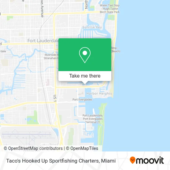 Taco's Hooked Up Sportfishing Charters map