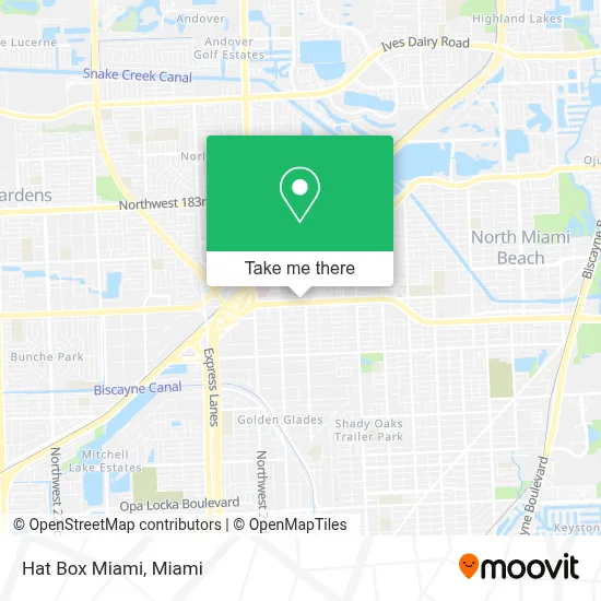Hat Box Miami map