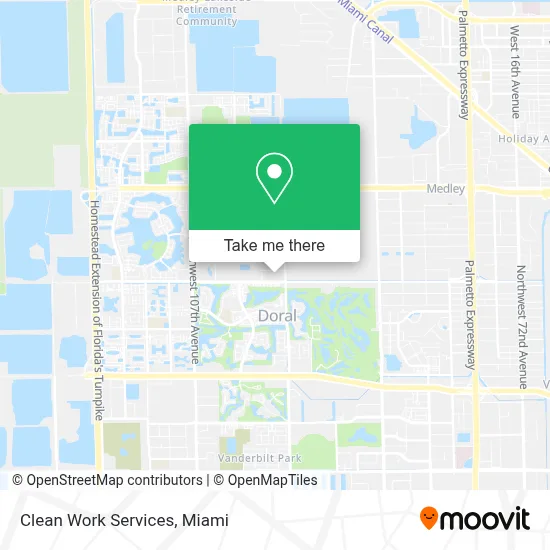 Clean Work Services map